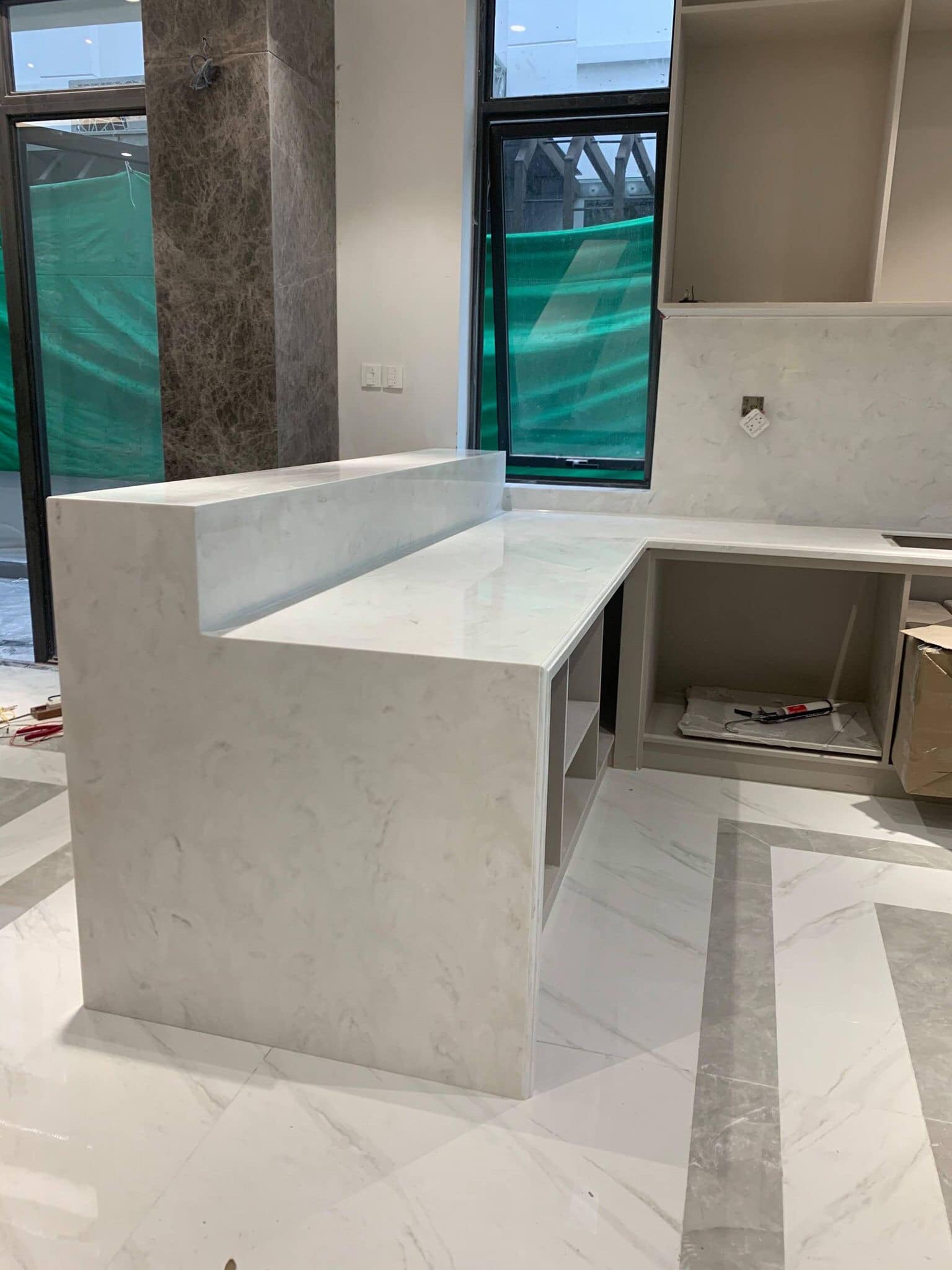  BÀN ĐÁ TỦ BẾP LG HÀN QUỐC: SANG TRỌN VỚI CĂN BẾP LIỀN KHỐI KHÔNG MỐI  NỐI*